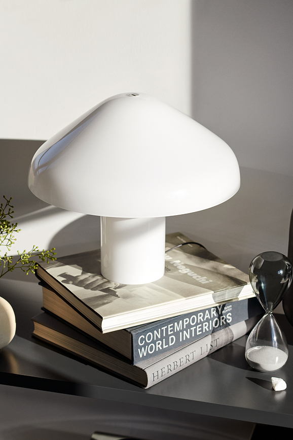 Pao Lampe de Table, blanche, en verre