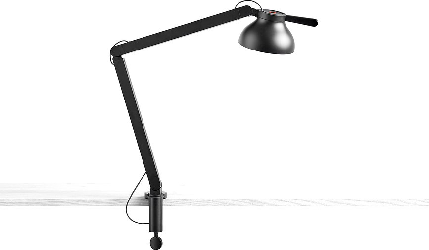 PC Double Lampe de Bureau à pince, noire
