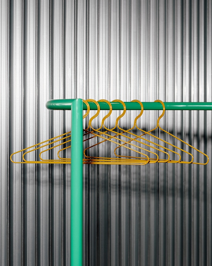 Perchas con efecto espejo Colour, verdes, 3 unidades