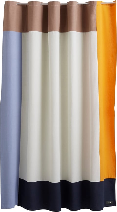 Pivot Duschvorhang 180 x 200 cm blau-beige-orange