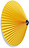 Plafond- of wandlamp Matin Flush Mount 38 cm geel