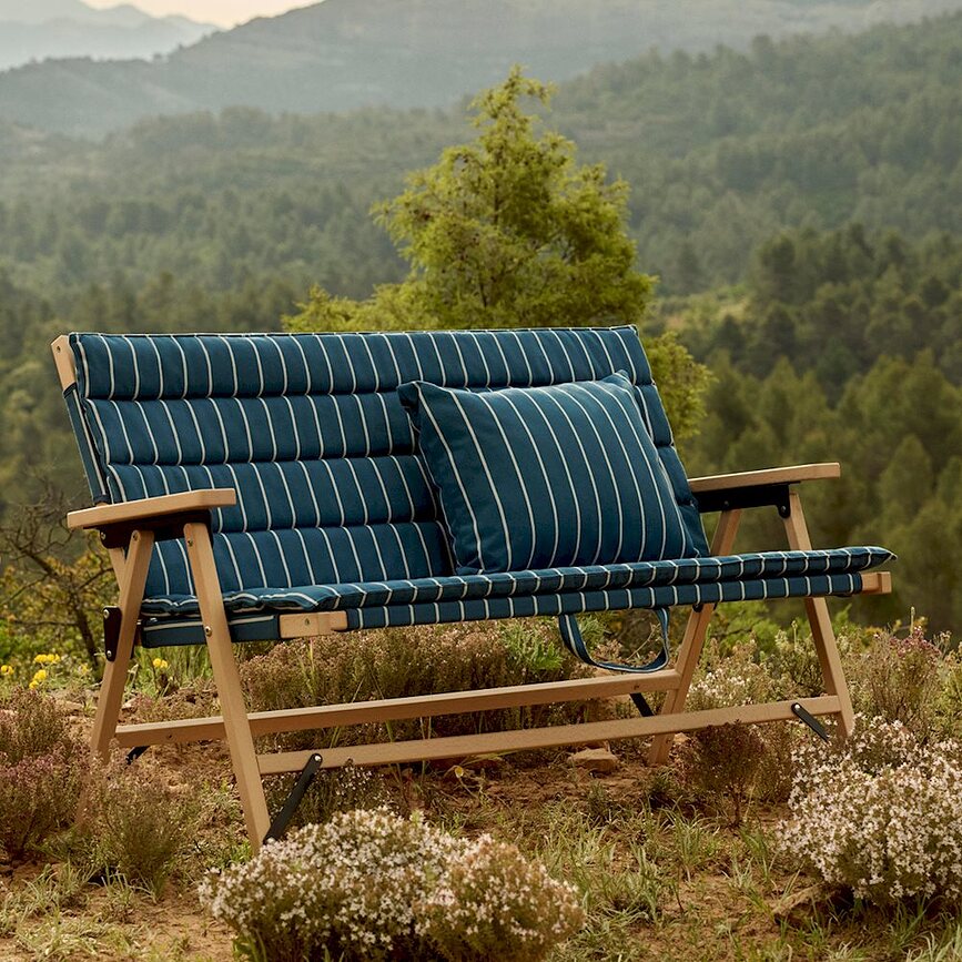 Подушка садова Outdoor Market у смужку 35 x 45 см, бежева