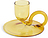 Portacandele per candela classica Tiny Curved giallognolo
