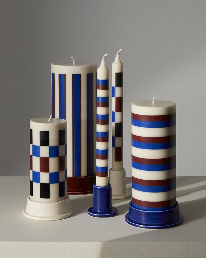 Portavelas Column L, crema