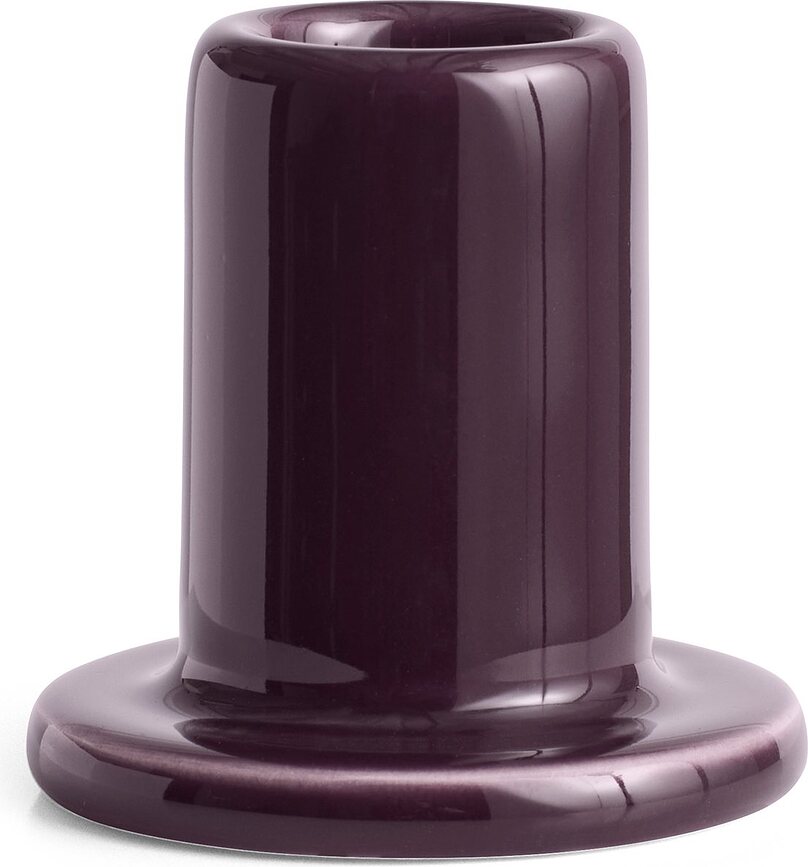 Portavelas de Cerámica para vela clásica Tube S, burdeos