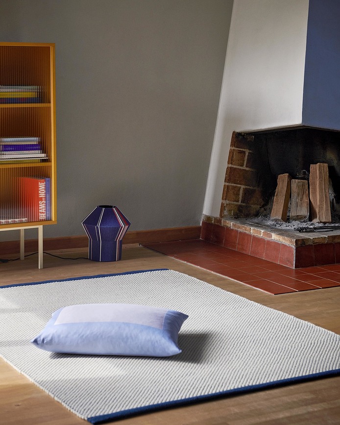 Ram Coussin Décoratif, bleu-gris