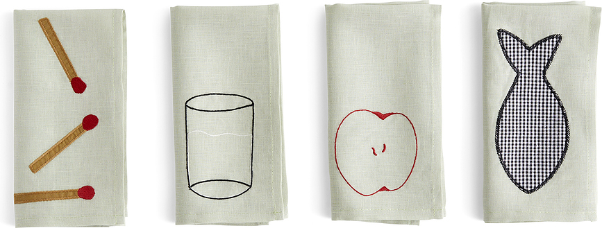 Ram Serviettes de Table, Lot de 4