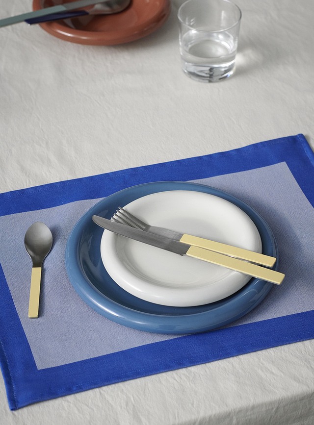 Ram Set de table, bleu-gris