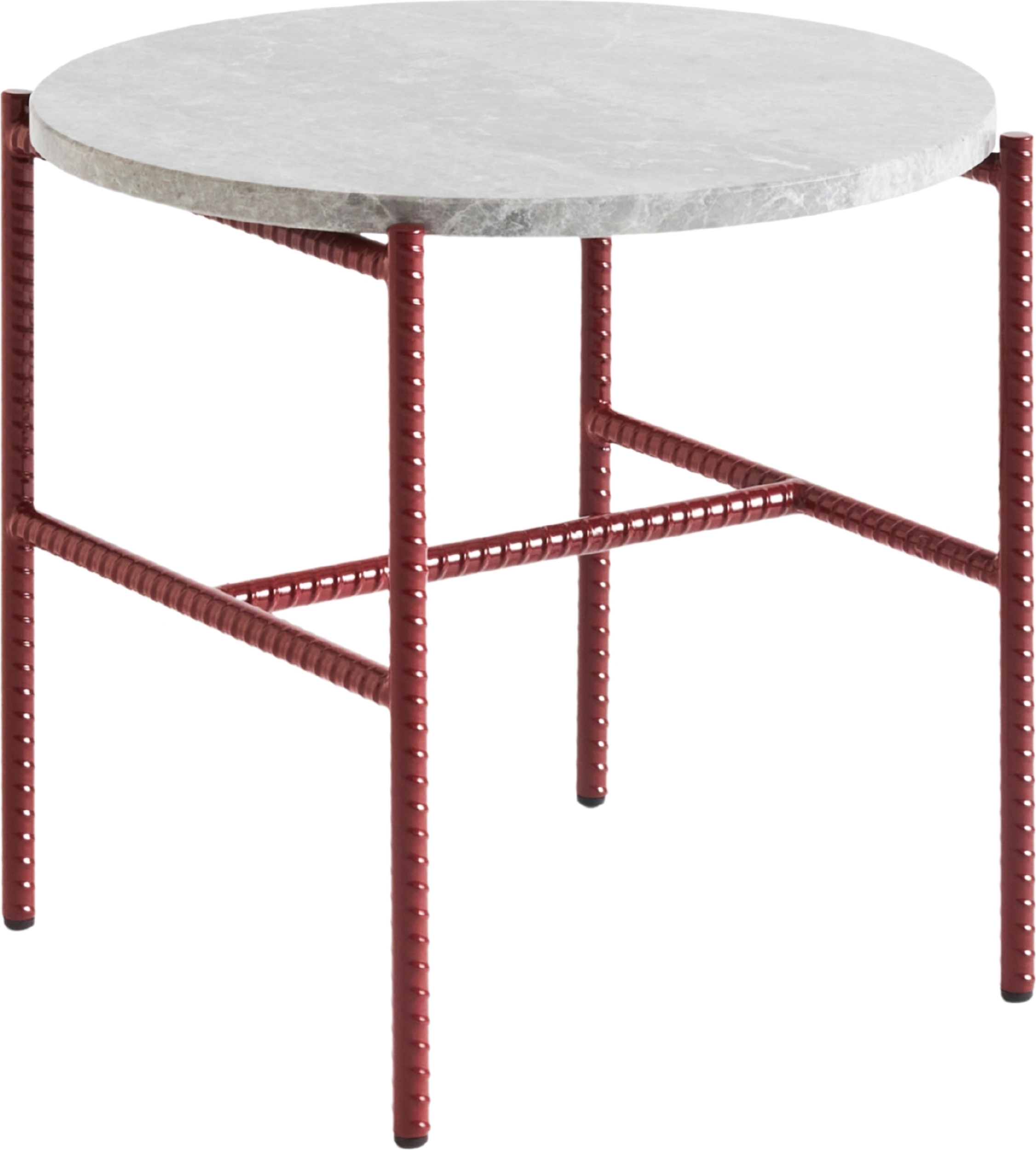 Rebar Beistelltisch rund, 45 x 40,5 cm, grau-roter Marmor