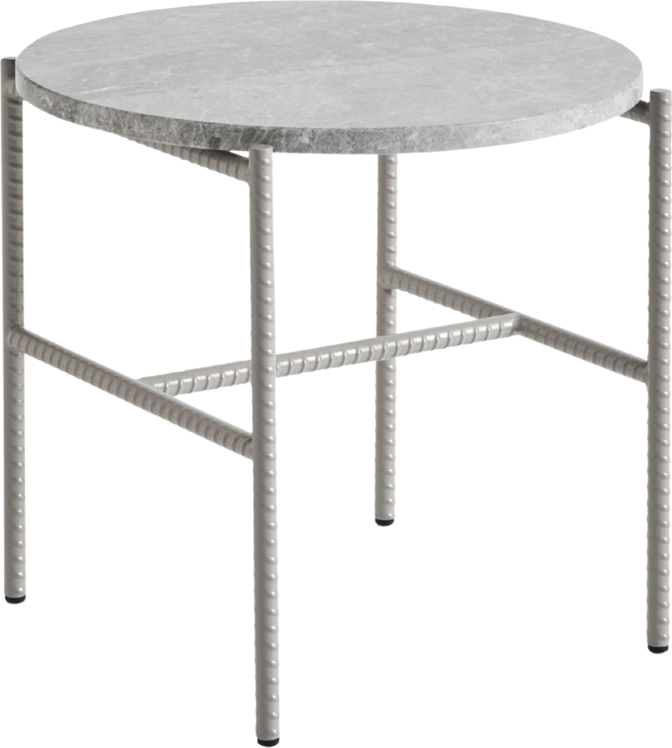 Rebar Beistelltisch rund, 45 x 40,5 cm, grauer Marmor