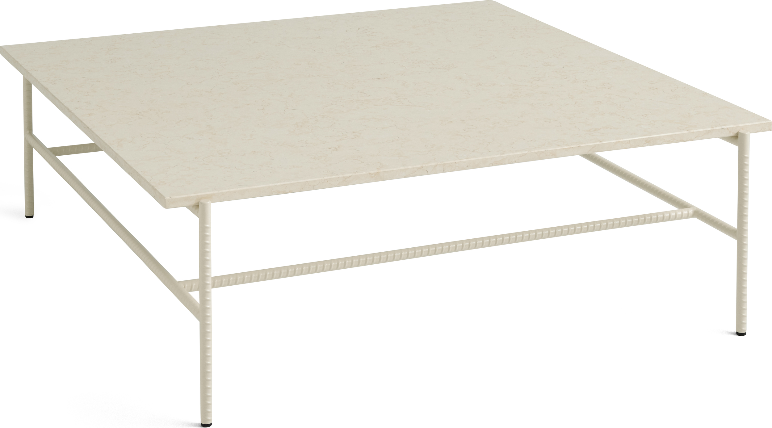 Rebar Couchtisch 100 x 104 x 33 cm, beiger Marmor