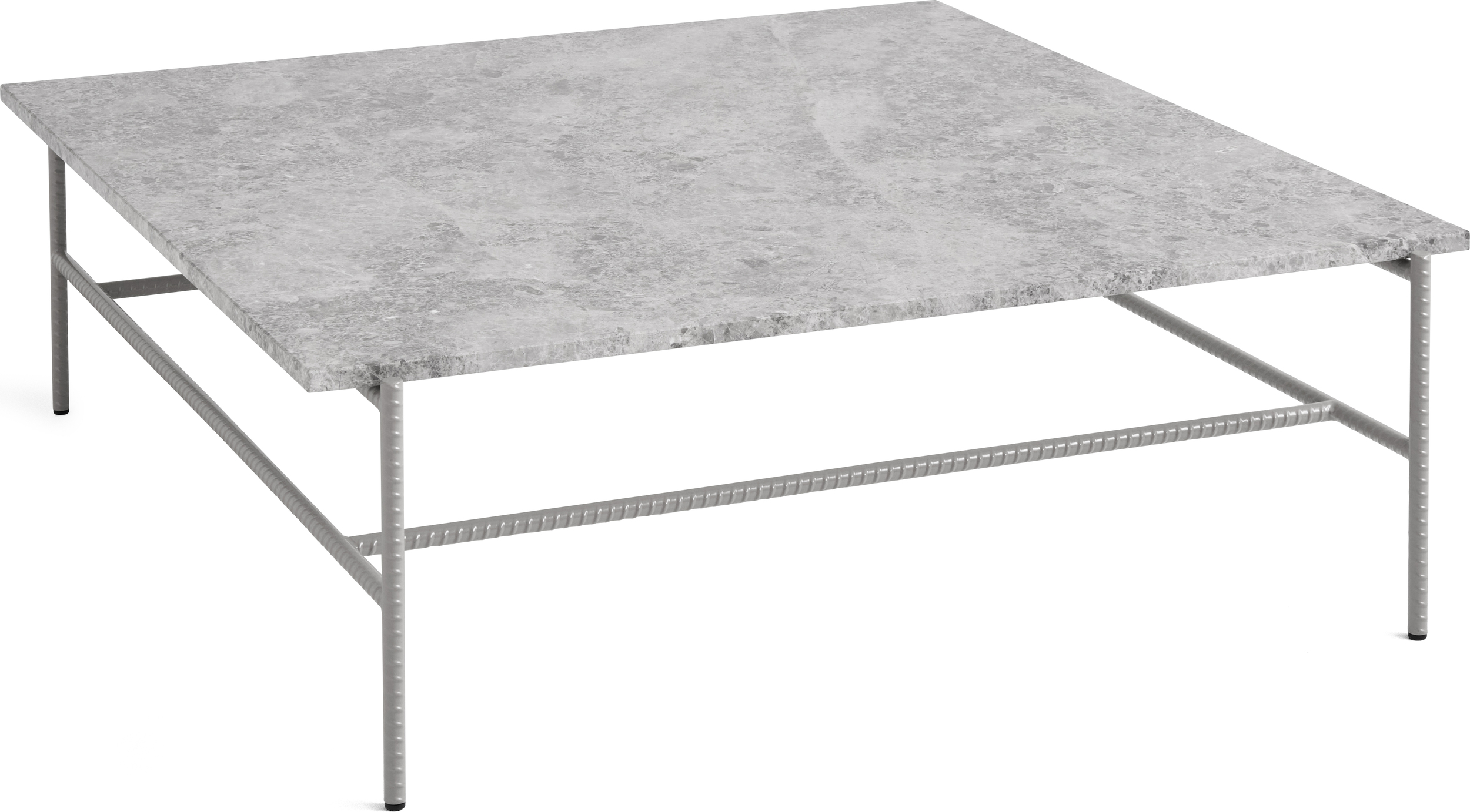 Rebar Couchtisch 100 x 104 x 33 cm, Marmor, grau