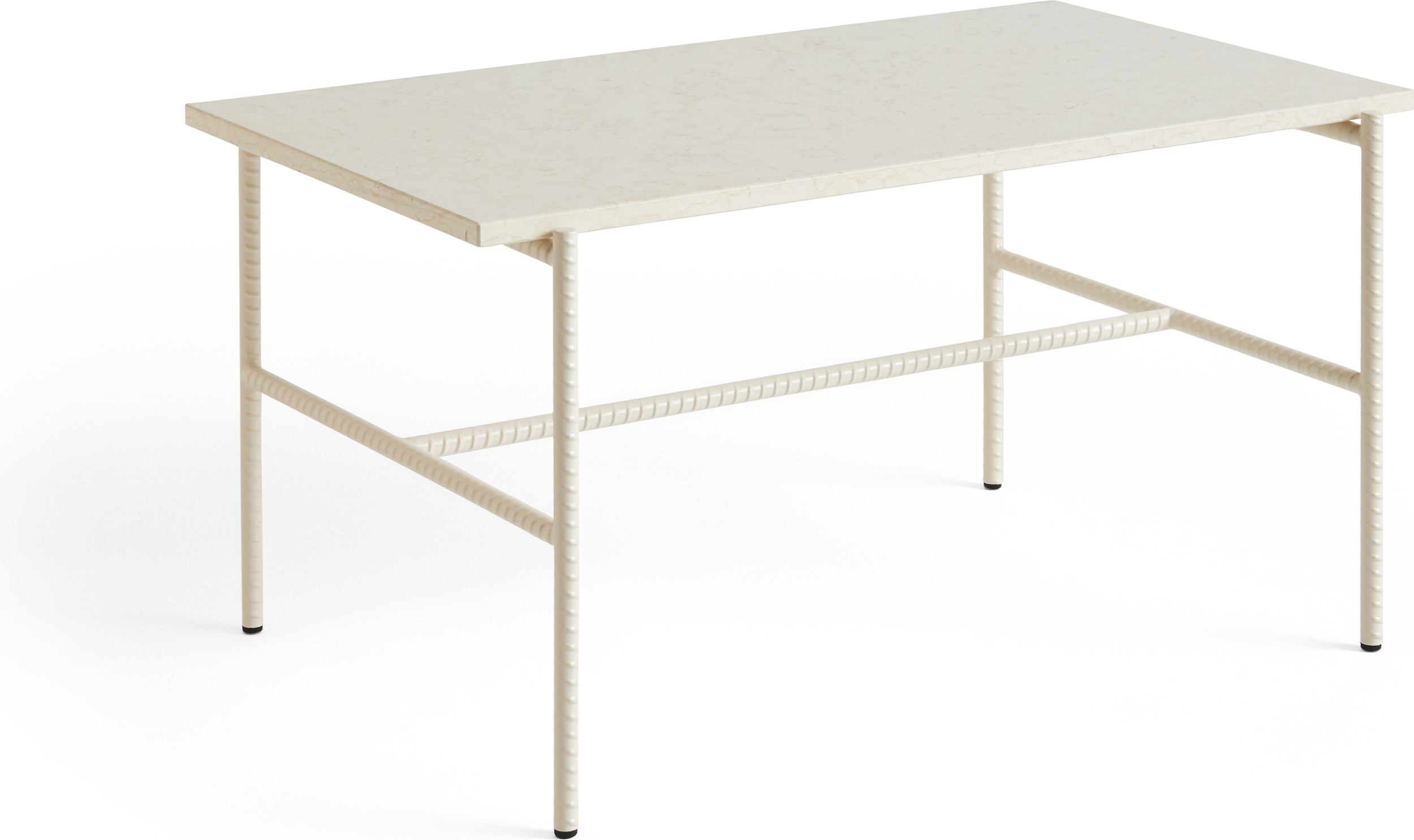 Rebar Couchtisch 80 x 49 x 40,5 cm, beiger Marmor