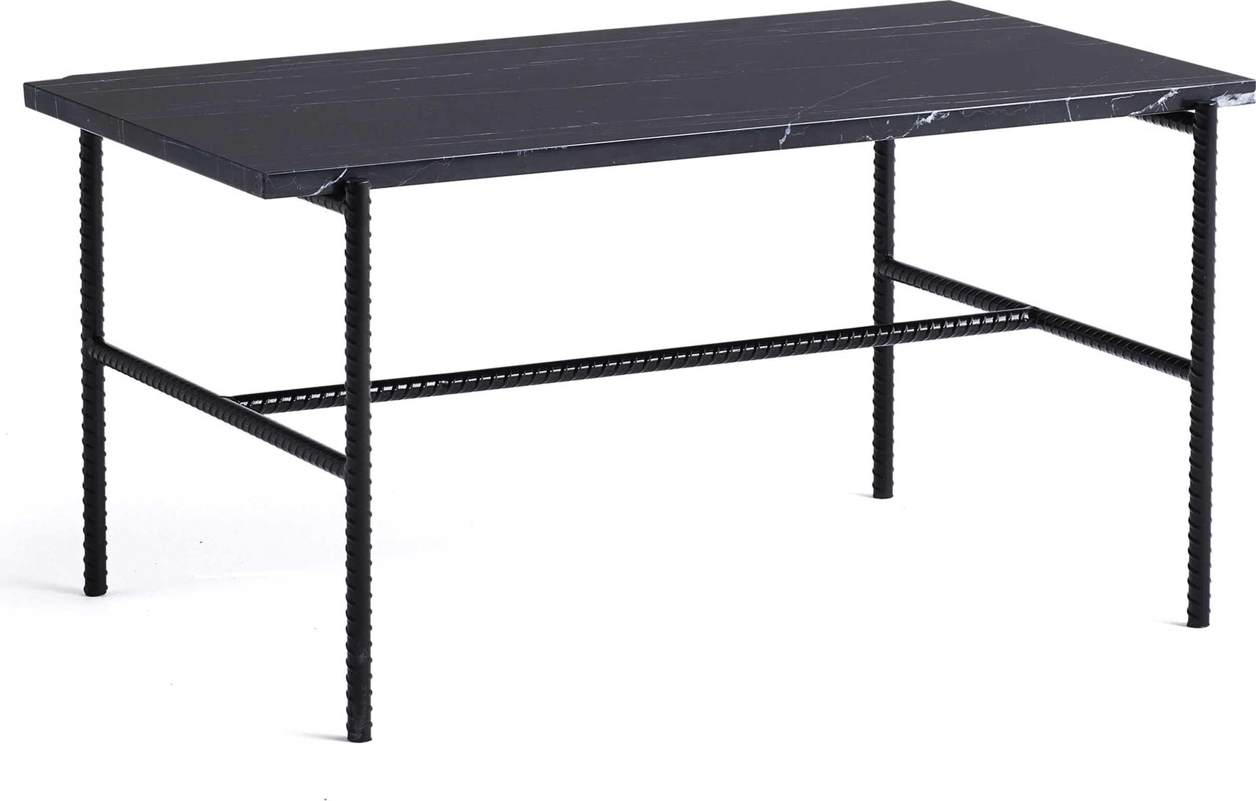 Rebar Couchtisch 80 x 49 x 40,5 cm, schwarzer Marmor