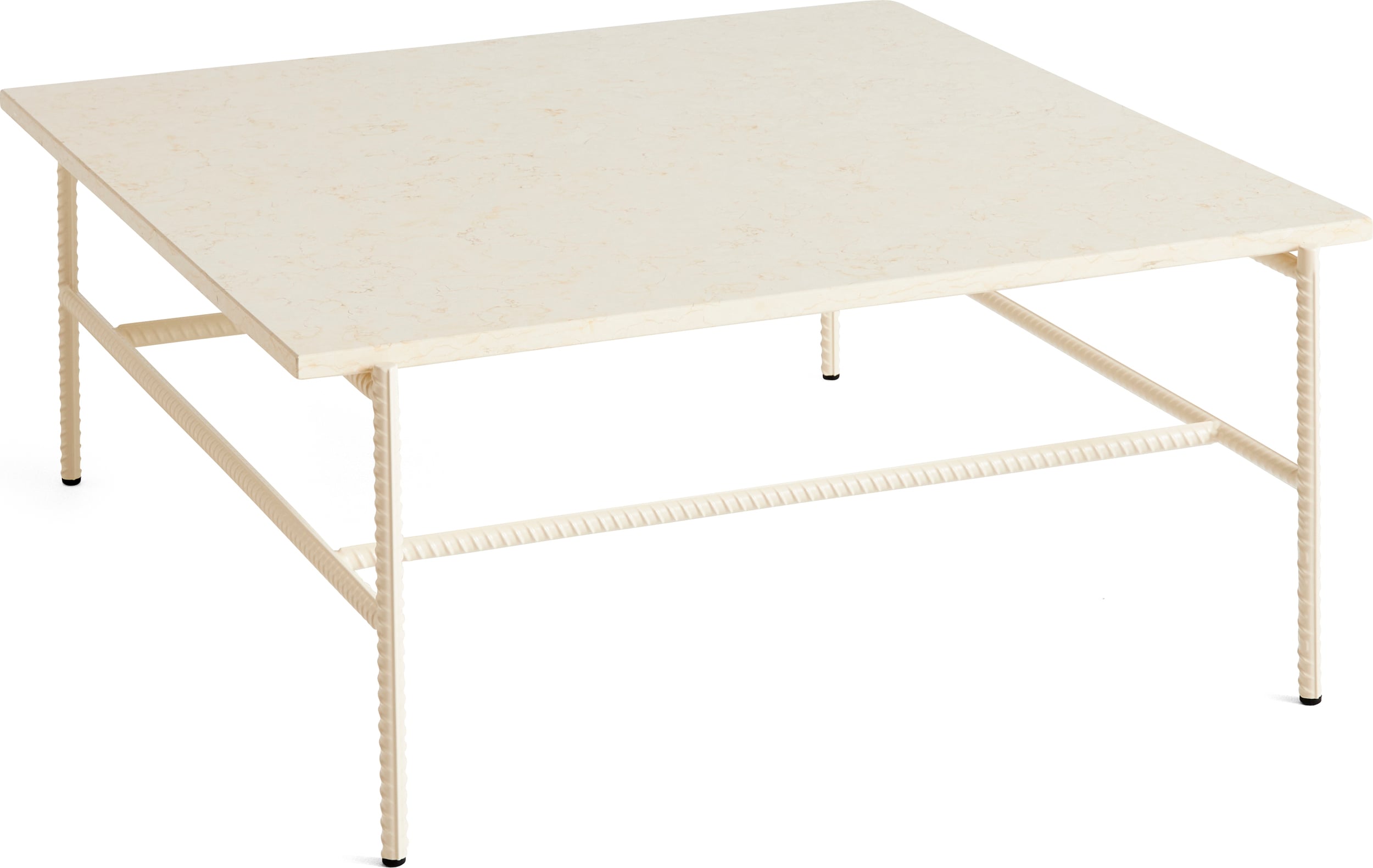 Rebar Couchtisch 80 x 84 x 33 cm, beiger Marmor
