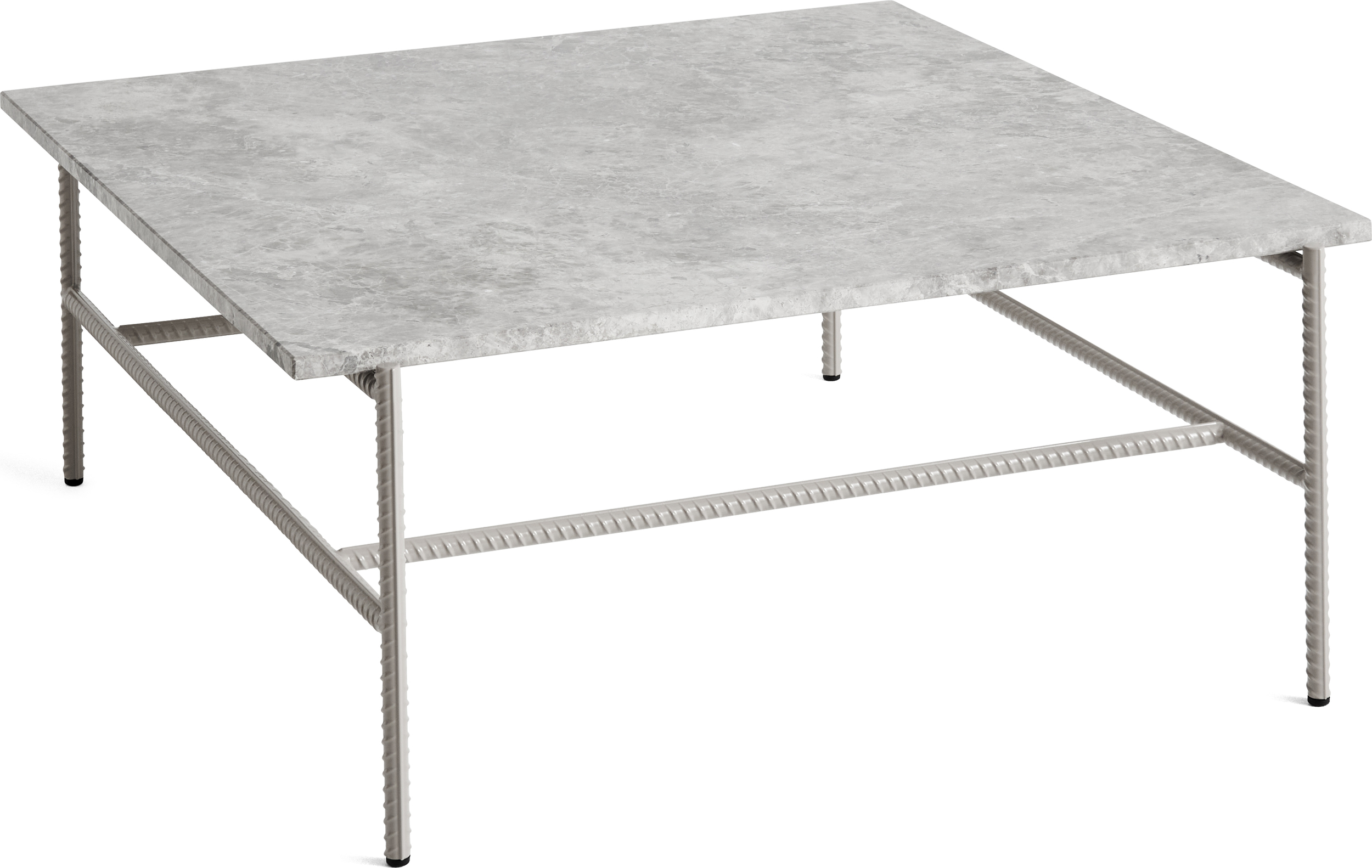 Rebar Couchtisch 80 x 84 x 33 cm, grauer Marmor