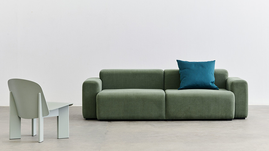 Ribbon Coussin Décoratif, vert-bleu