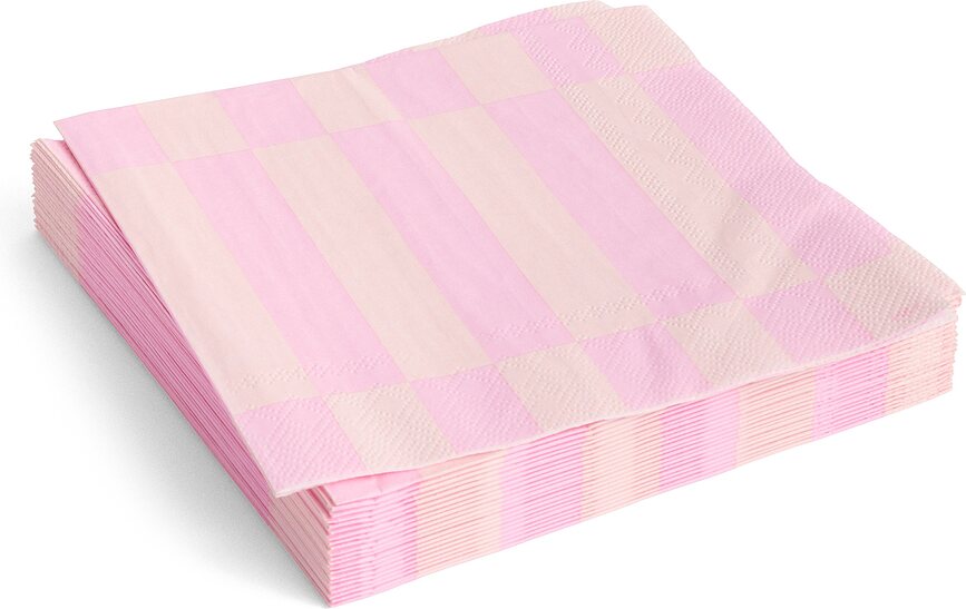 Servilletas Hay Pattern, 33 x 33 cm, cuadros rosas, 20 unidades