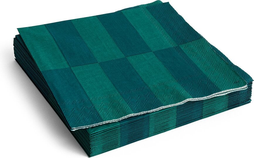 Servilletas Hay Pattern, 40 x 40 cm, estampado de cuadros verdes, 20 unidades