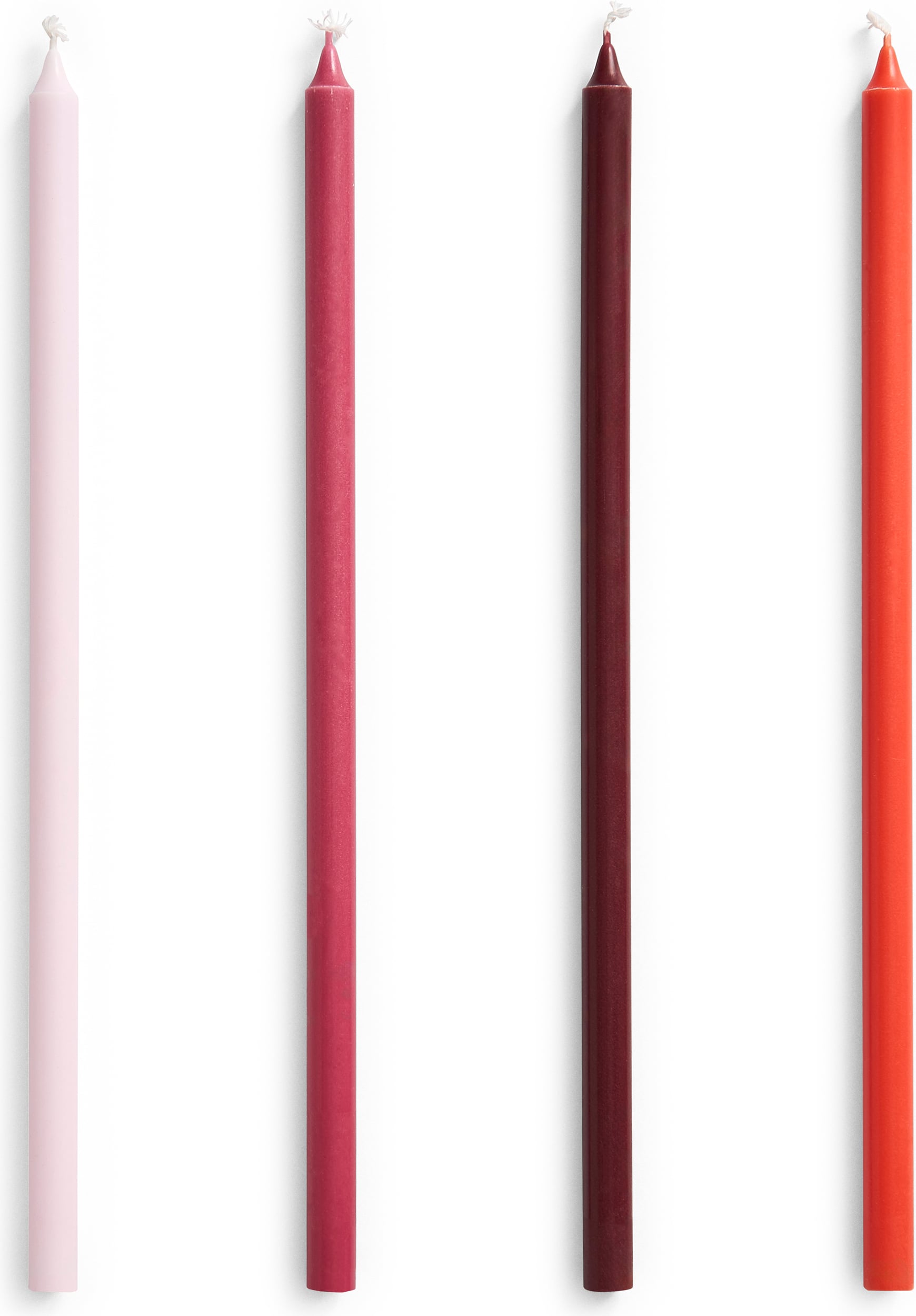 Slim Kerzen rosa-rot, 4 St.