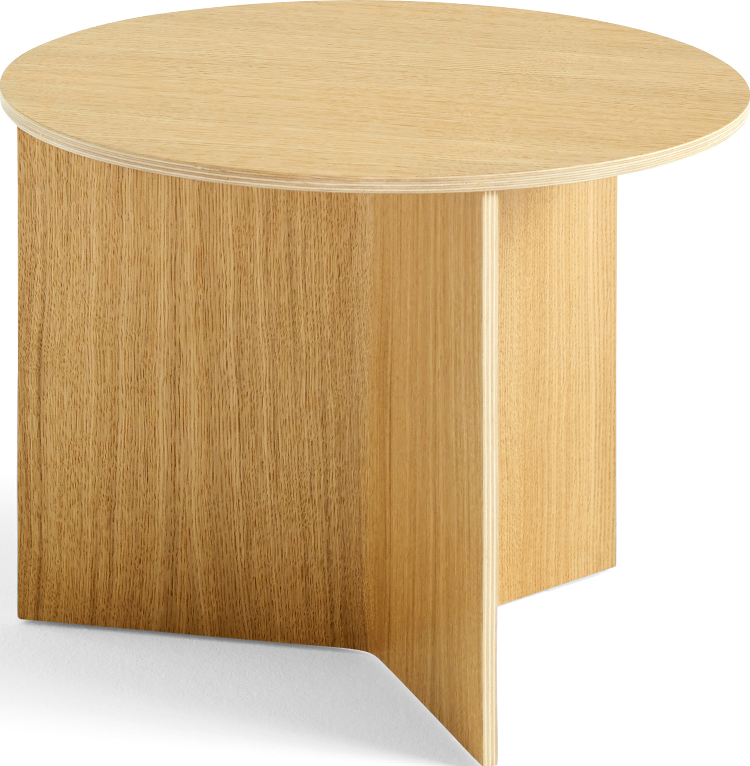 Slit Kaffeetisch 45 cm rund helle Eiche aus Holz