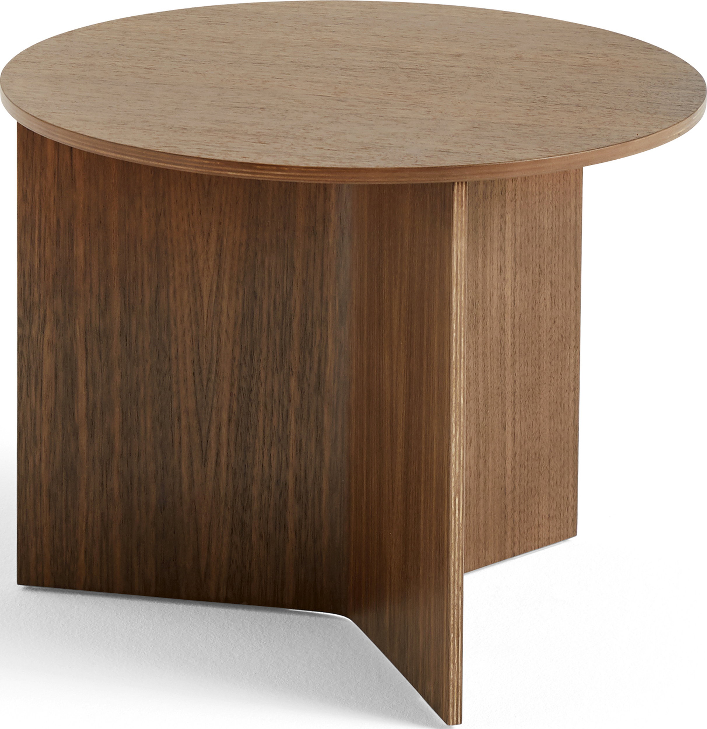 Slit Kaffeetisch 45 cm rund Nussholz aus Holz