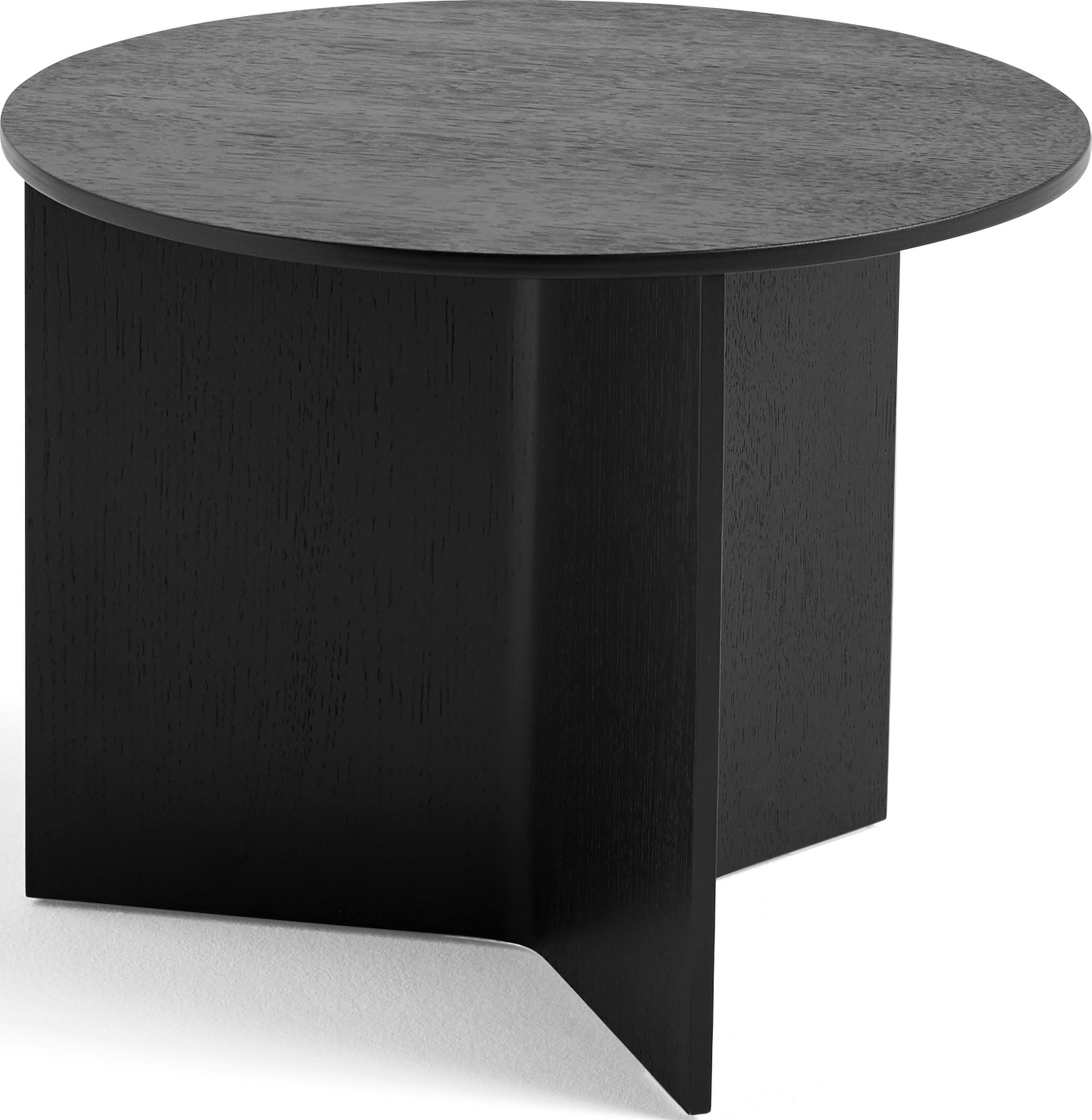 Slit Kaffeetisch 45 cm rund schwarz aus Holz