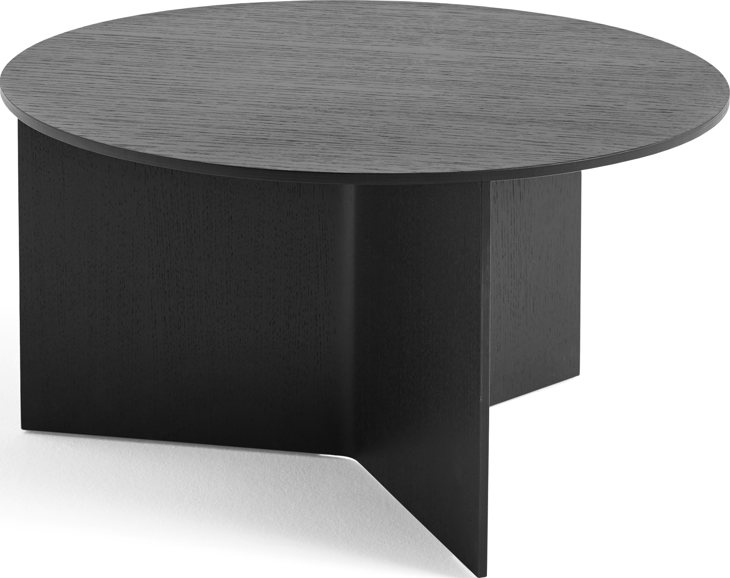 Slit Kaffeetisch 65 cm rund schwarz aus Holz