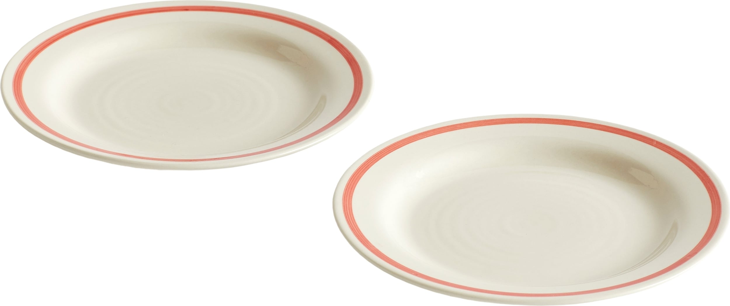 Sobremesa Dessertteller 18,5 cm weiß-rot 2 St.