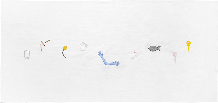 Sobremesa Nappe 140 x 300 cm, blanche