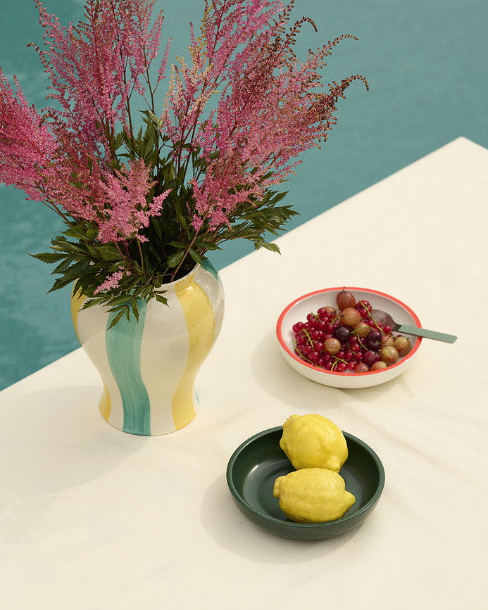 Sobremesa Bol de Service 20 cm, blanc et rouge