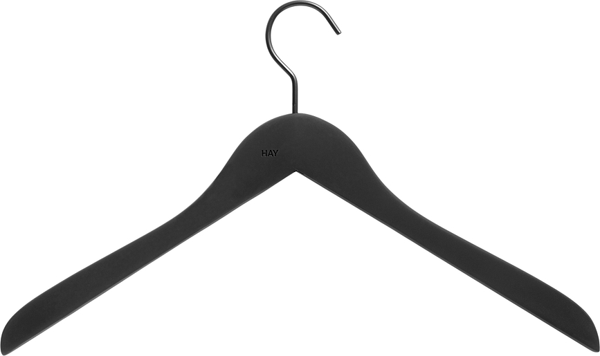 Soft Coat Slim Clothes hangers black 4 pcs