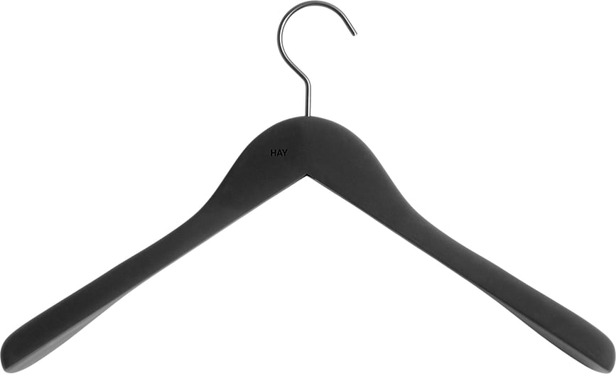 Soft Coat Wide Obešalniki za oblačila, črni, 4 kosi