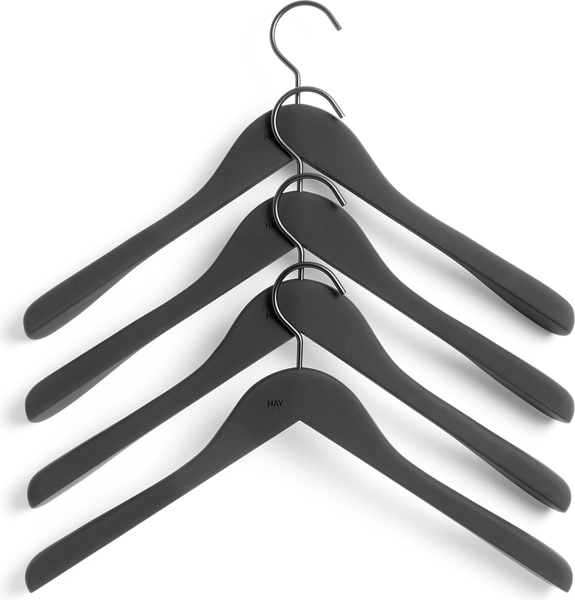 Soft Wide Cintres, noirs, Lot de 4