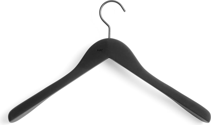 Soft Wide Obešalniki, široki, črni, 4 kosi