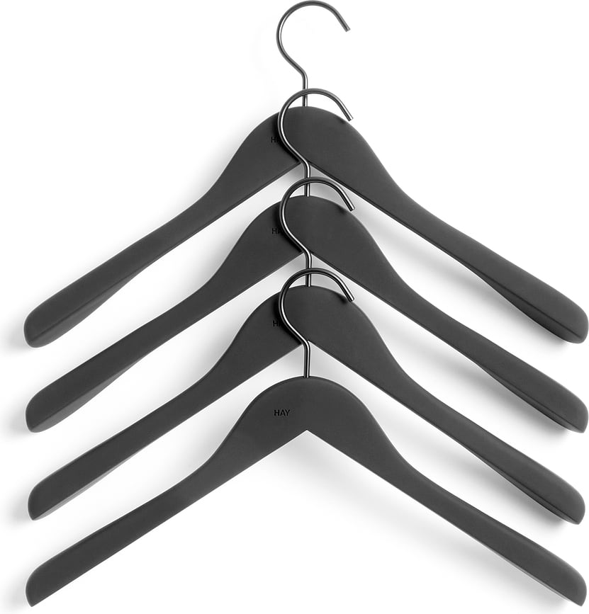 Soft Wide Vješalice crne 4 kom.