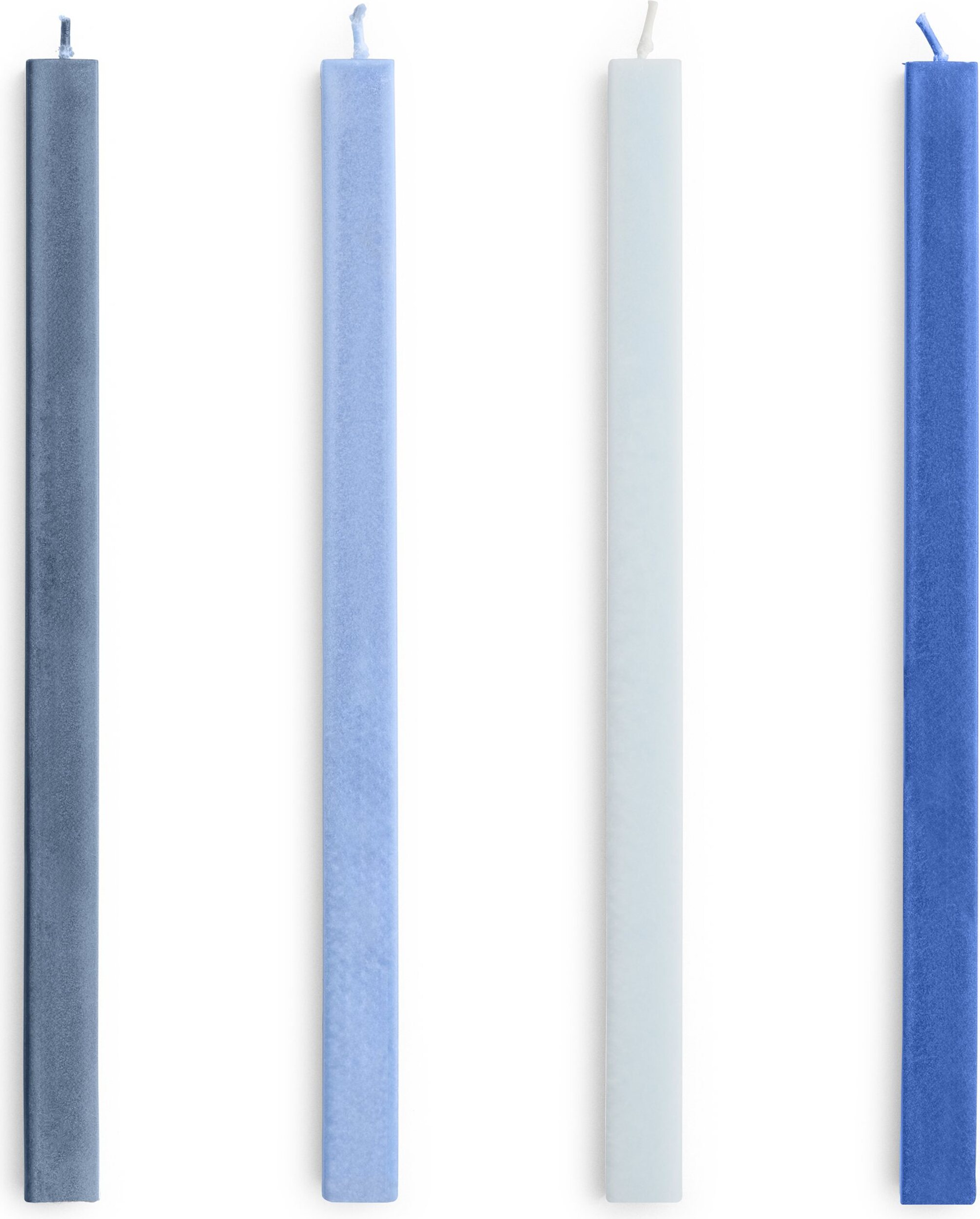 Square Kerzen, blau, 4 St.