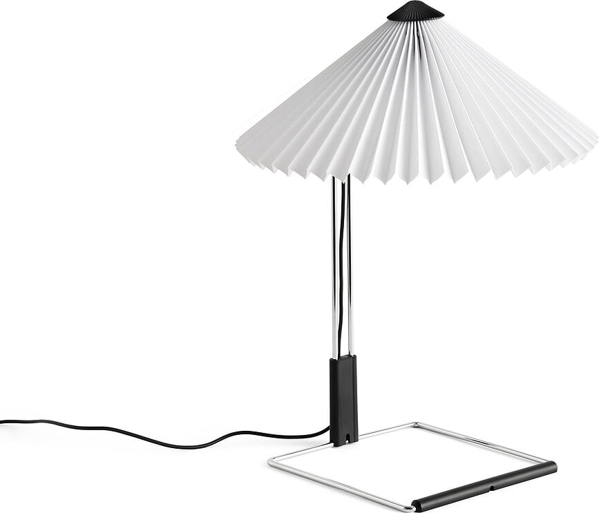 Stolná lampa Matin zrkadlová 30 cm biela