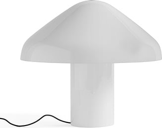 Stolná lampa Pao sklenená biela