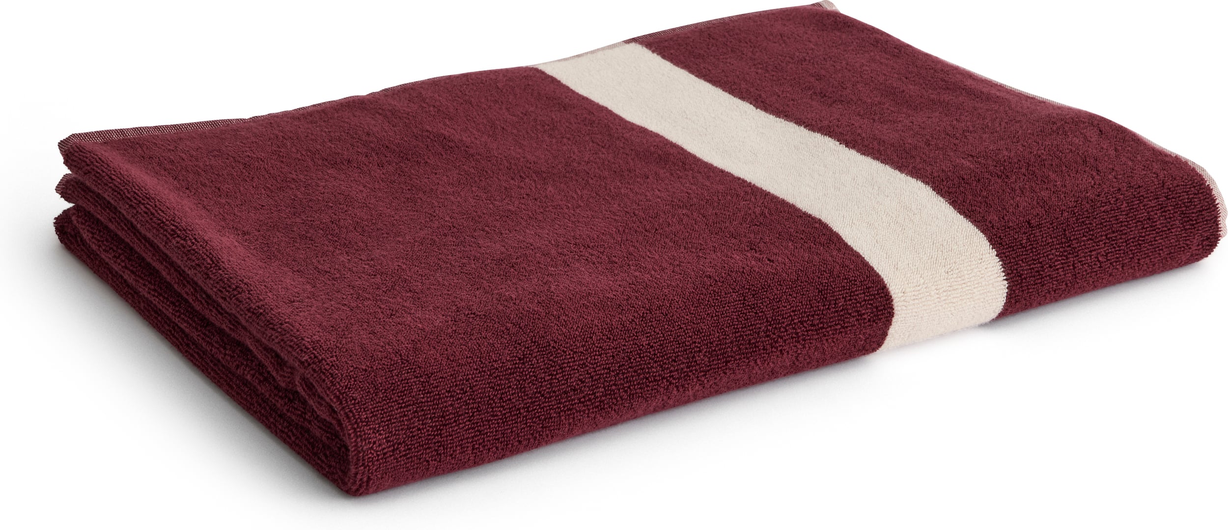 Stripe Badetuch gestreift 100 x 150 cm, Burgund