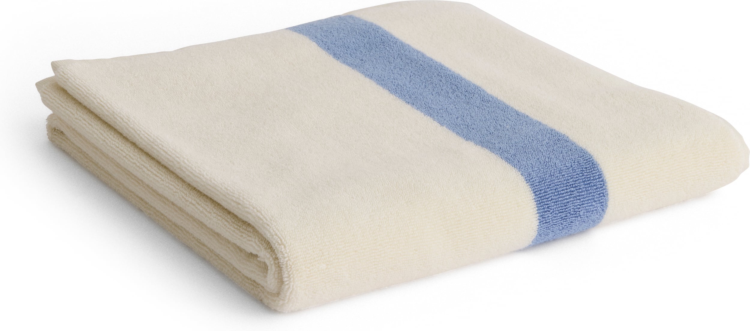 Stripe Badetuch gestreift 70 x 140 cm, beige-blau