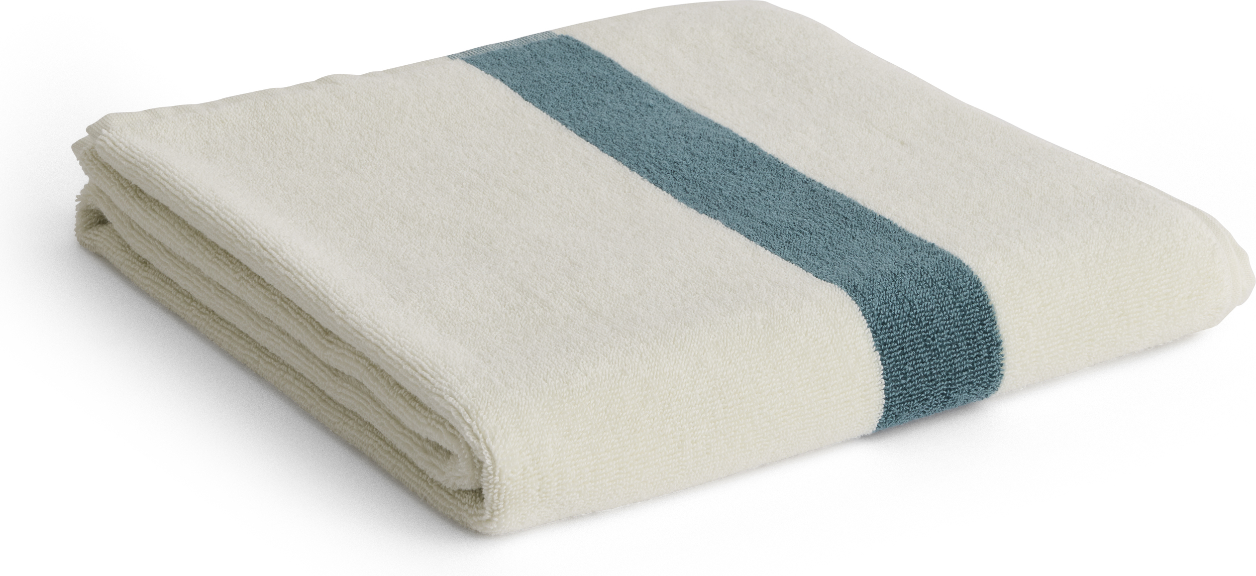 Stripe Badetuch gestreift 70 x 140 cm, beige-petrol