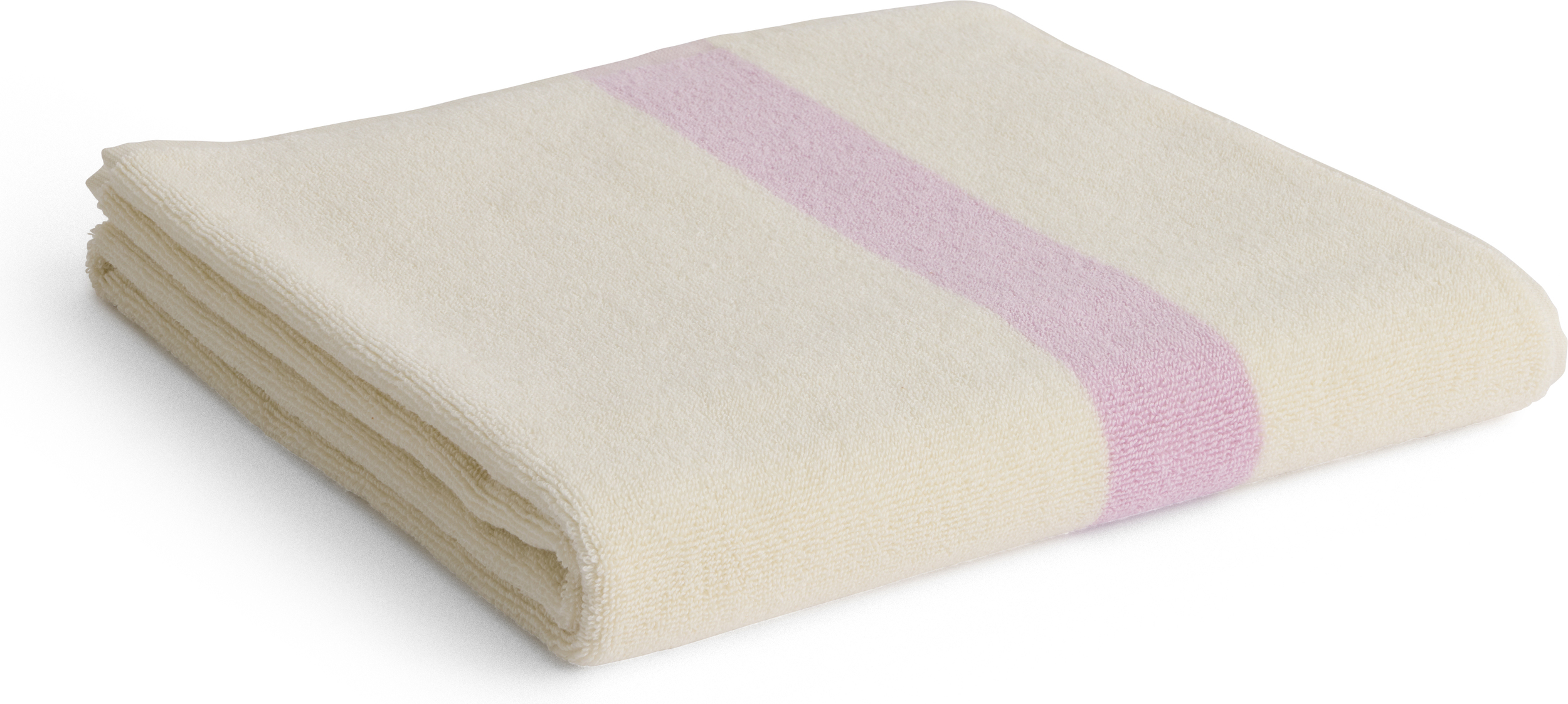 Stripe Badetuch gestreift 70 x 140 cm, beige-rosa