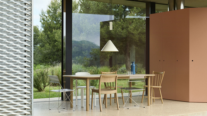 Suspension réglable Compass 43 cm, argentée