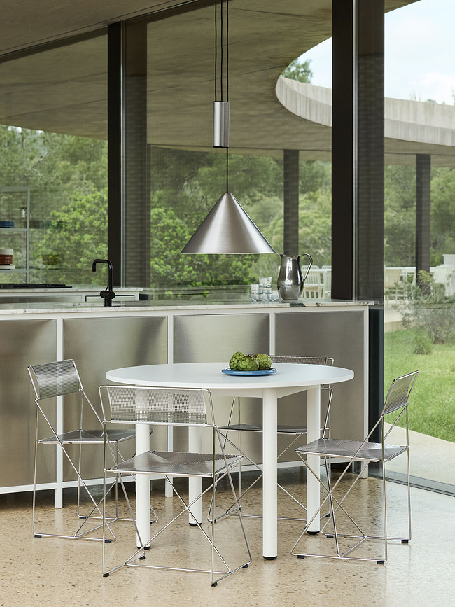 Suspension réglable Compass 43 cm, argentée