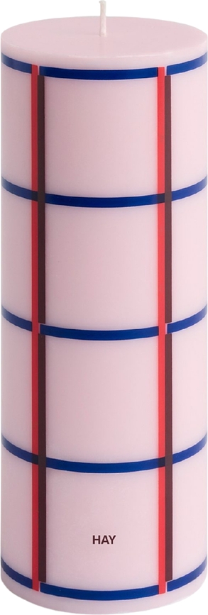Svíčka Column M, růžovo-bordó-tmavě modrá