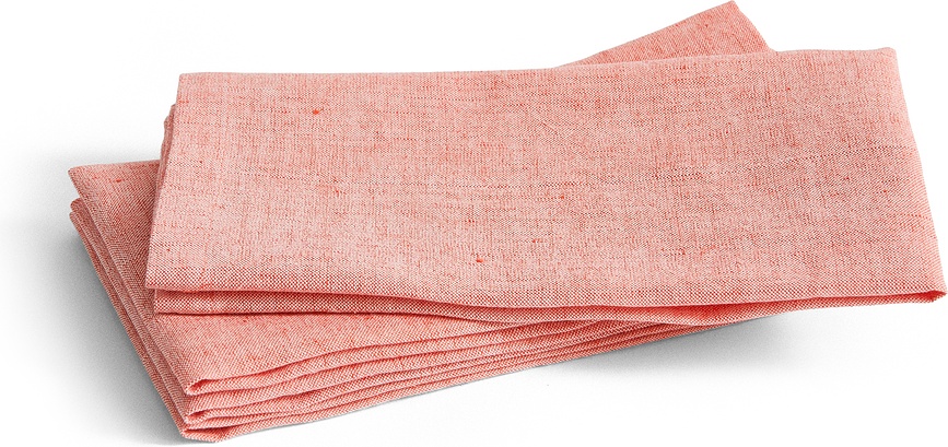 Tavolo Sets de table en tissu, corail, Lot de 4