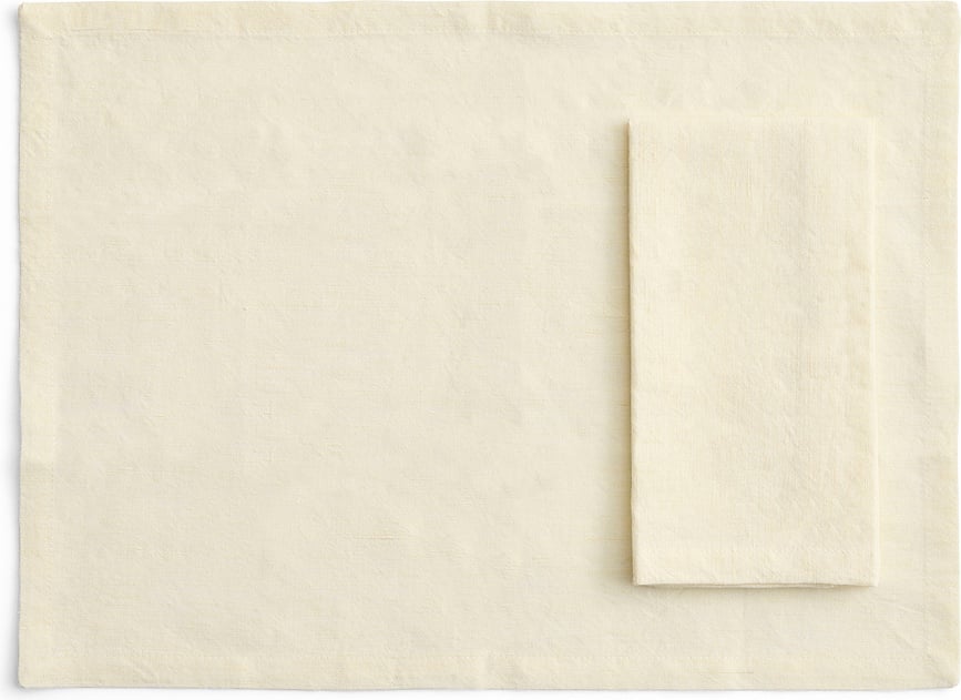 Tavolo Σουπλά υφασμάτινα, μπεζ, 4 τμχ