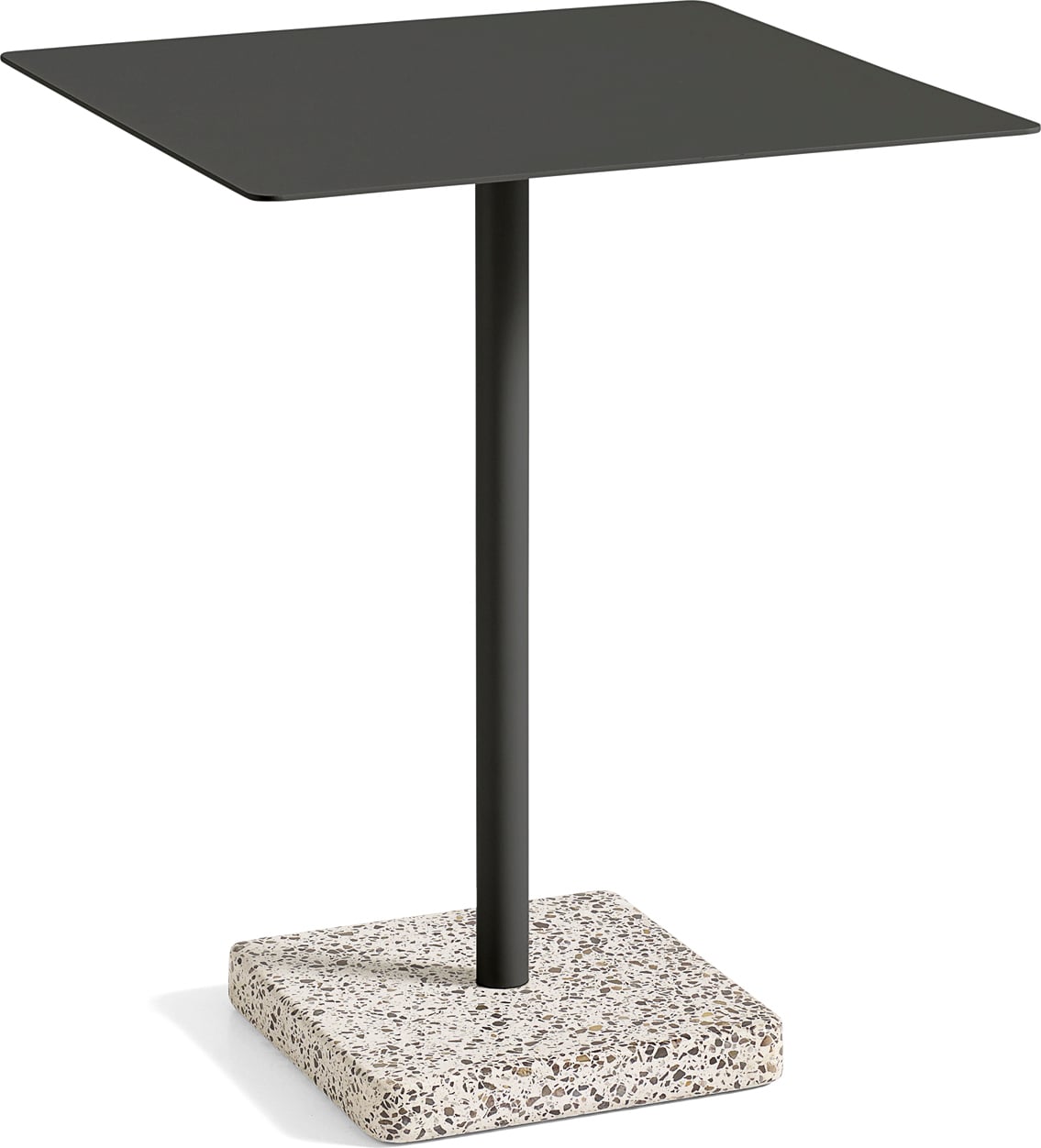 Terrazzo Gartentisch anthrazitfarbig