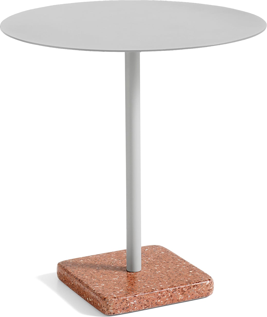 Terrazzo Gartentisch rund grau